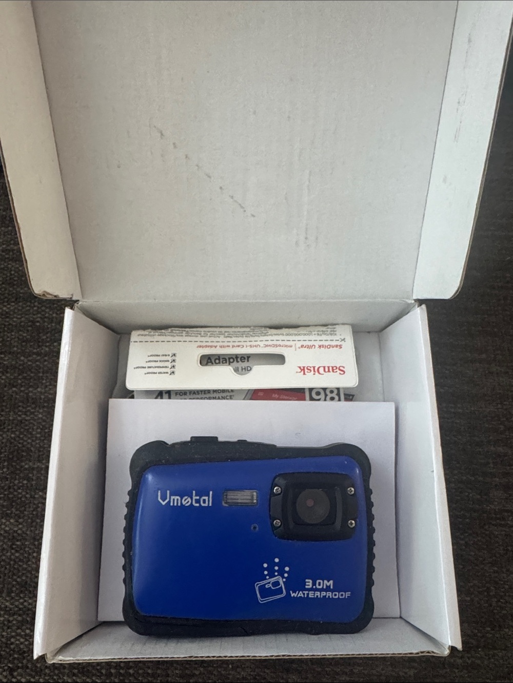 3.0MP Waterproof Blue Digital Camera